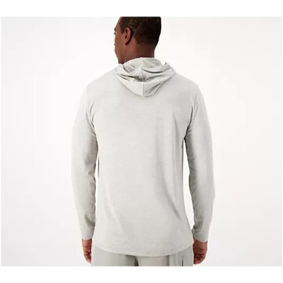 Zuda Mens Z Cool Jersey Long Sleeve Active Hooded Pullover Cool Grey 4XL Active - Picture 2 of 7